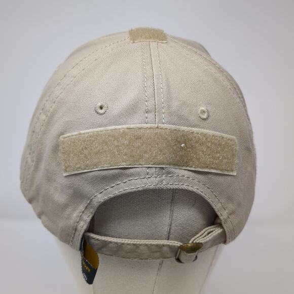 Condor Slideback Baseball Cap Beige One Size Adjustable Vented Holes 6 Panel - Picture 6 of 10